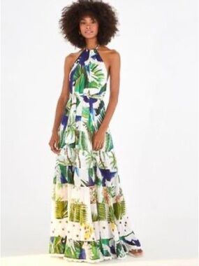 Farm Rio Mitra Halter Maxi Dress
